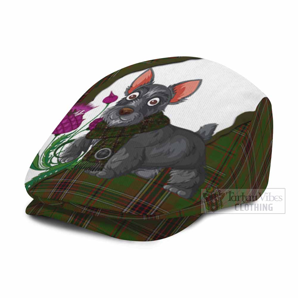 Murphy Scottish Terrier Tartan Flat Cap, Jeff Cap Thistle Heritage Art - Tartan Vibes Clothing