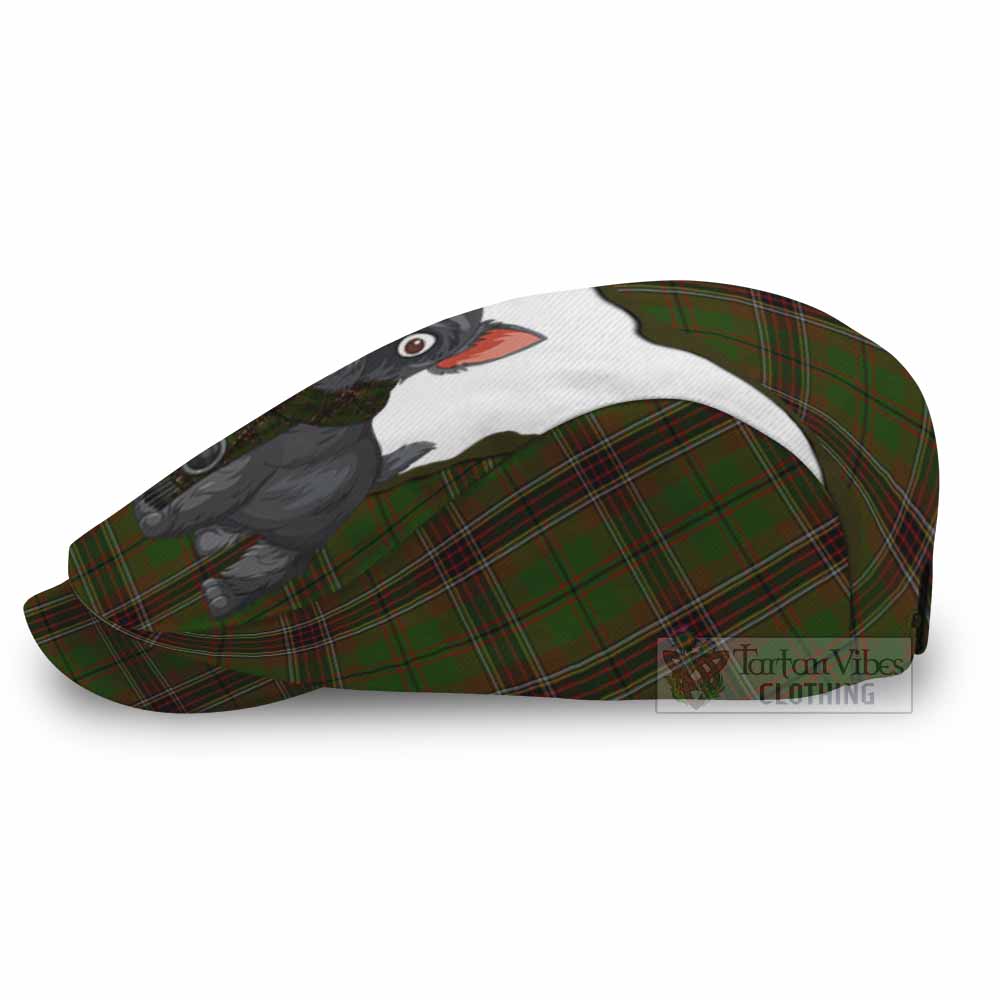 Murphy Scottish Terrier Tartan Flat Cap, Jeff Cap Thistle Heritage Art - Tartan Vibes Clothing