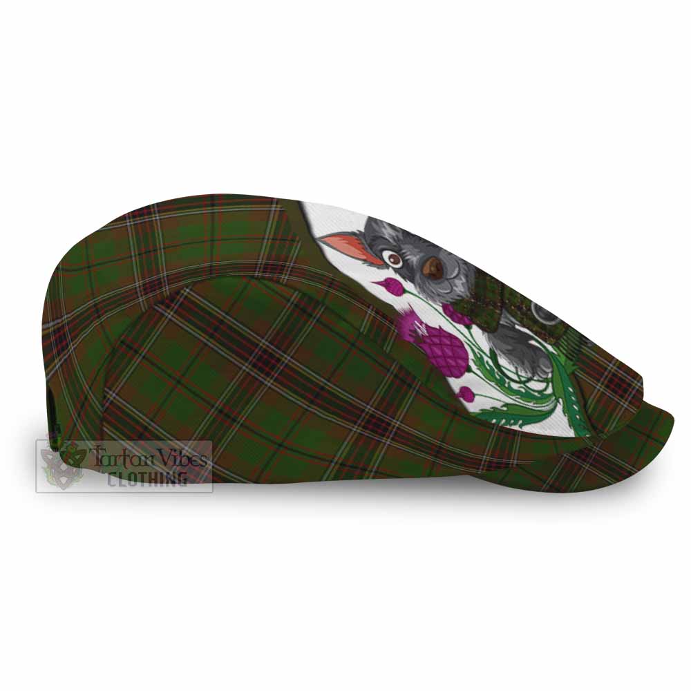 Murphy Scottish Terrier Tartan Flat Cap, Jeff Cap Thistle Heritage Art - Tartan Vibes Clothing