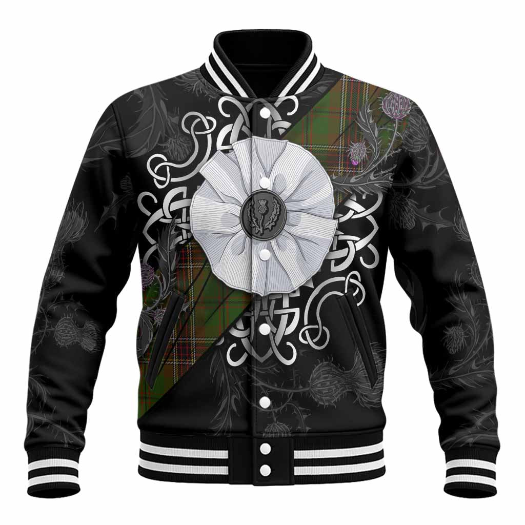 Murphy Tartan Baseball Jacket Jacobite White Rose Unisex - Tartan Vibes Clothing