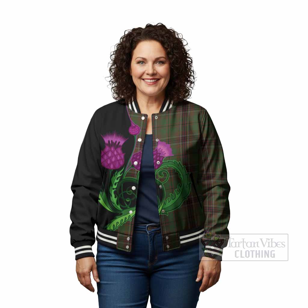 Murphy Tartan Baseball Jacket Traditional Scottish Thistle - Tartan Vibes Clothing