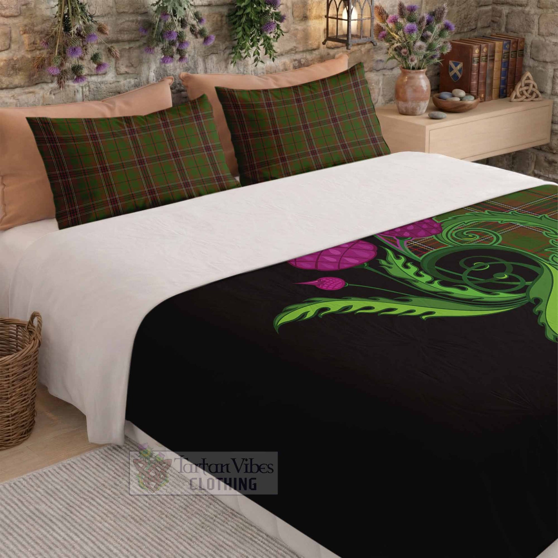 Murphy Tartan Bedding Set Traditional Scottish Thistle - Tartan Vibes Clothing