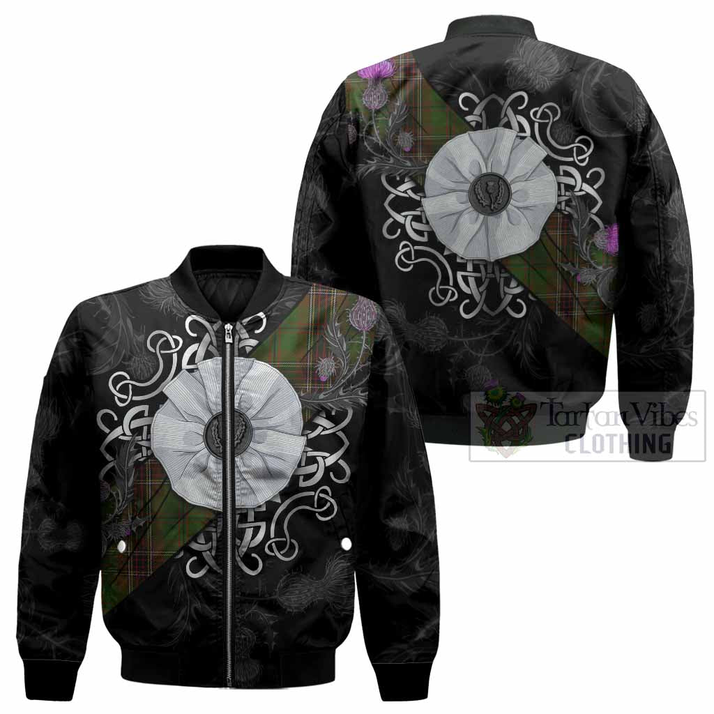 Murphy Tartan Bomber Jacket Jacobite White Rose - Tartan Vibes Clothing