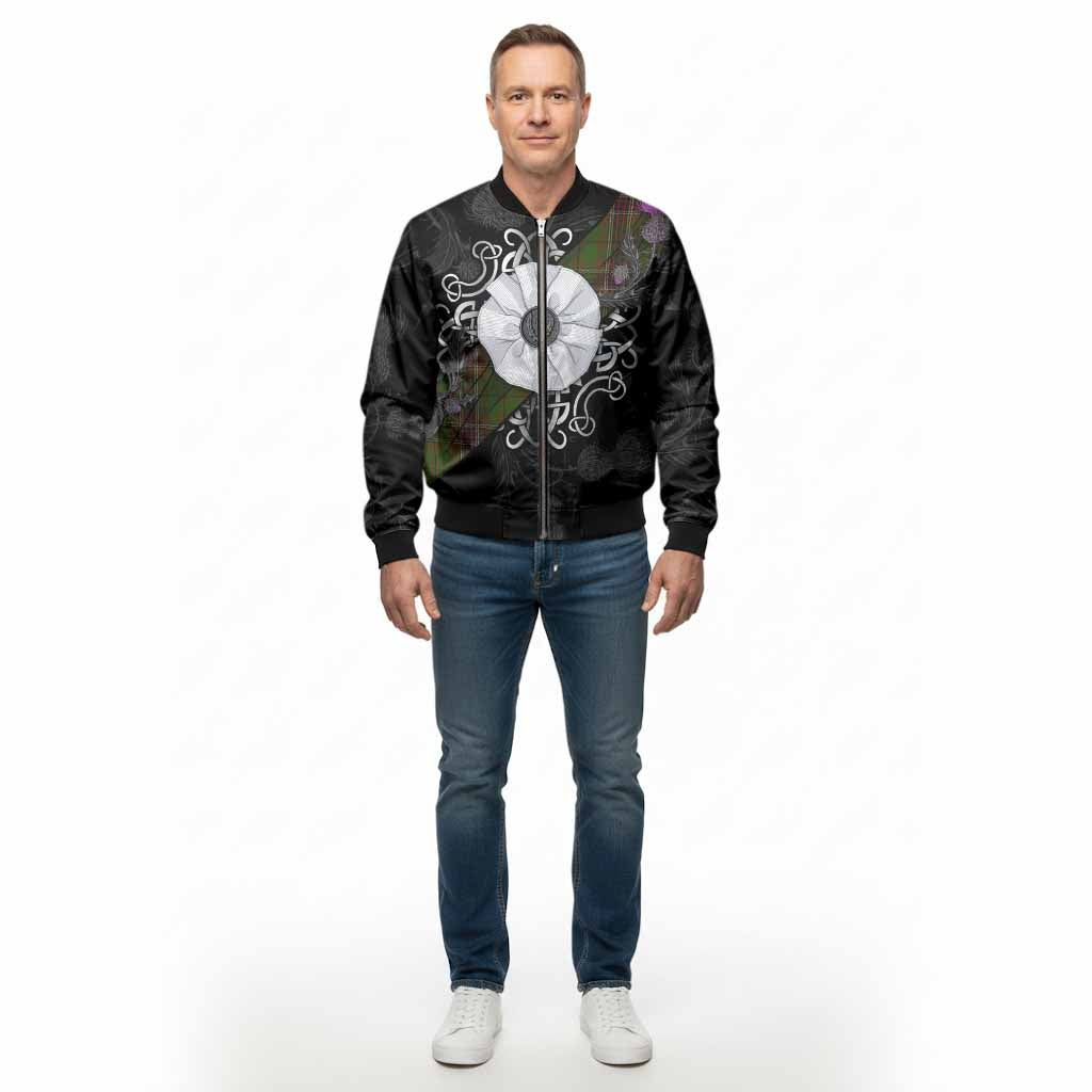 Murphy Tartan Bomber Jacket Jacobite White Rose - Tartan Vibes Clothing