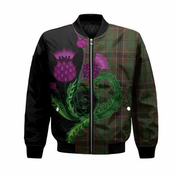 Murphy Tartan Bomber Jacket Traditional Scottish Thistle