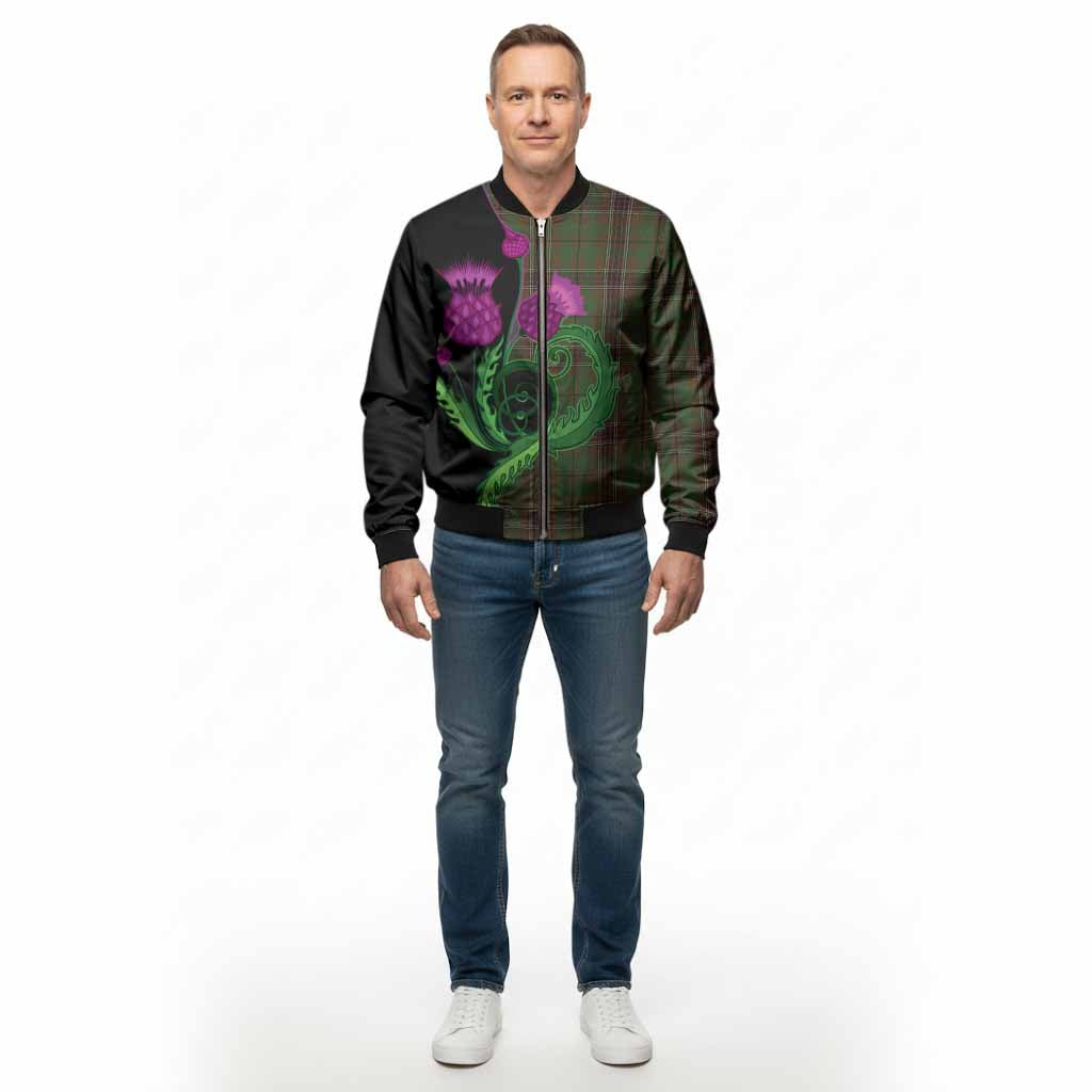 Murphy Tartan Bomber Jacket Traditional Scottish Thistle - Tartan Vibes Clothing