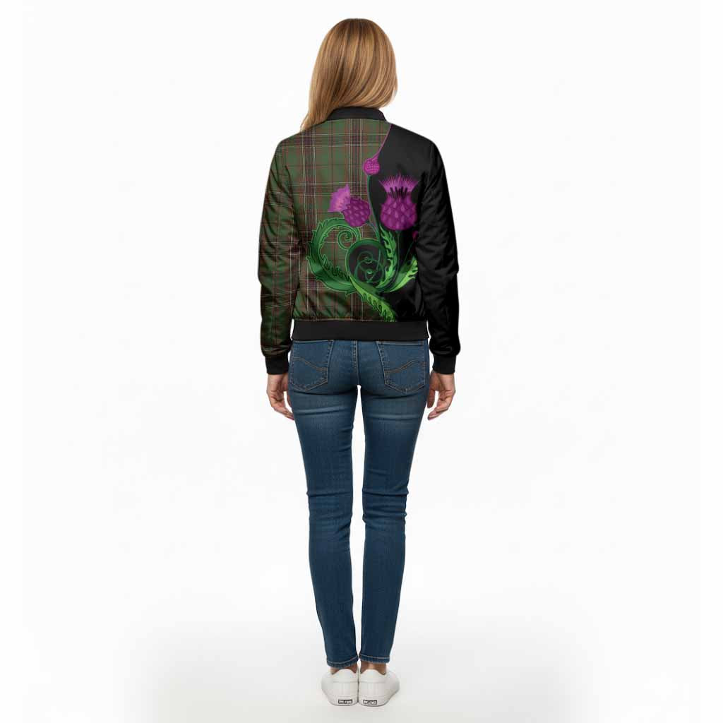 Murphy Tartan Bomber Jacket Traditional Scottish Thistle - Tartan Vibes Clothing