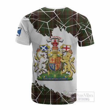 Murphy Tartan Cotton T-shirt with Family Crest and Lion Rampant Grunge Style