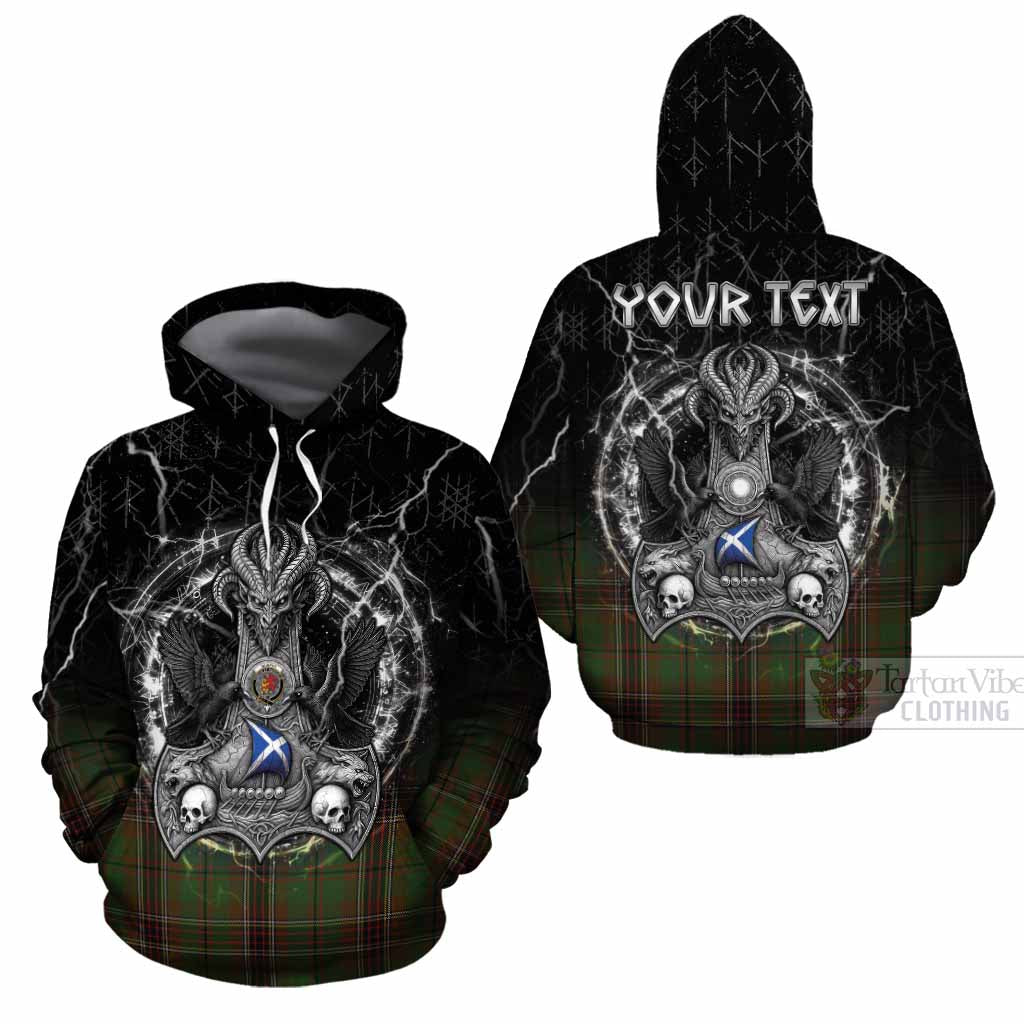 Murphy Tartan Crest Cotton Hoodie Celtic Odin's Raven Legacy