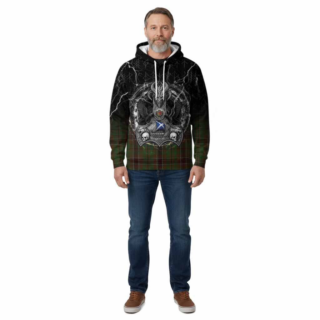 Murphy Tartan Crest Cotton Hoodie Celtic Odin's Raven Legacy