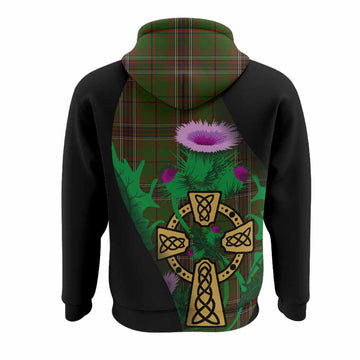 Murphy Tartan Crest Hoodie Celtic Cross Thistle Flowers