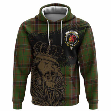Murphy Tartan Crest Hoodie Crowned Lion Heritage Style