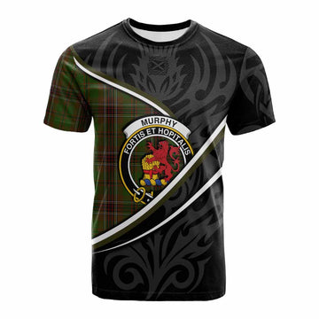 Murphy Tartan Family Crest Cotton T-shirt Celtic Scottish Thistle Floral