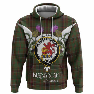 Murphy Tartan Family Crest Hoodie Scottish Burns Night Thistle Floral