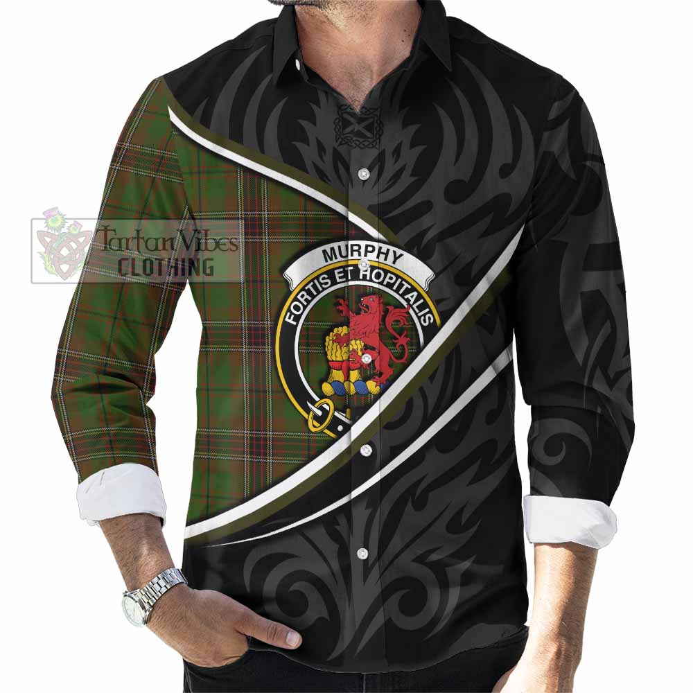 Murphy Tartan Family Crest Long Sleeve Button Shirts Celtic Scottish Thistle Floral - Tartan Vibes Clothing