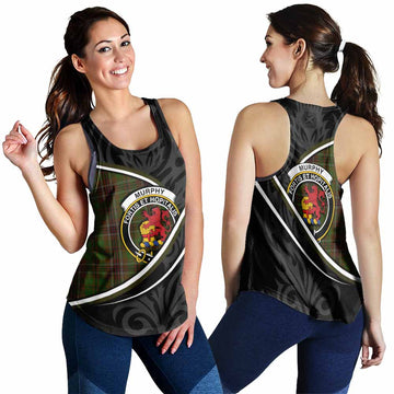Murphy Tartan Family Crest Women Racerback Tanks Celtic Scottish Thistle Floral - Tartan Vibes Clothing