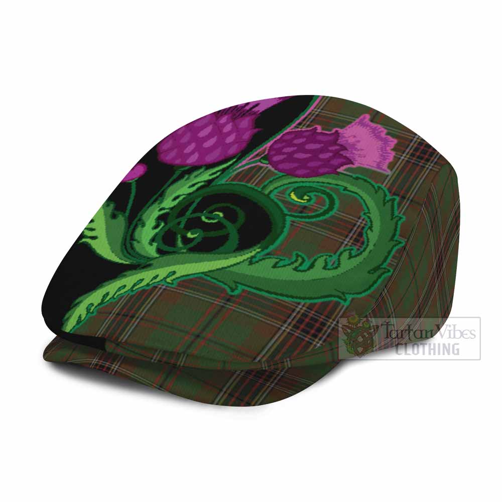 Murphy Tartan Flat Cap, Jeff Cap Traditional Scottish Thistle