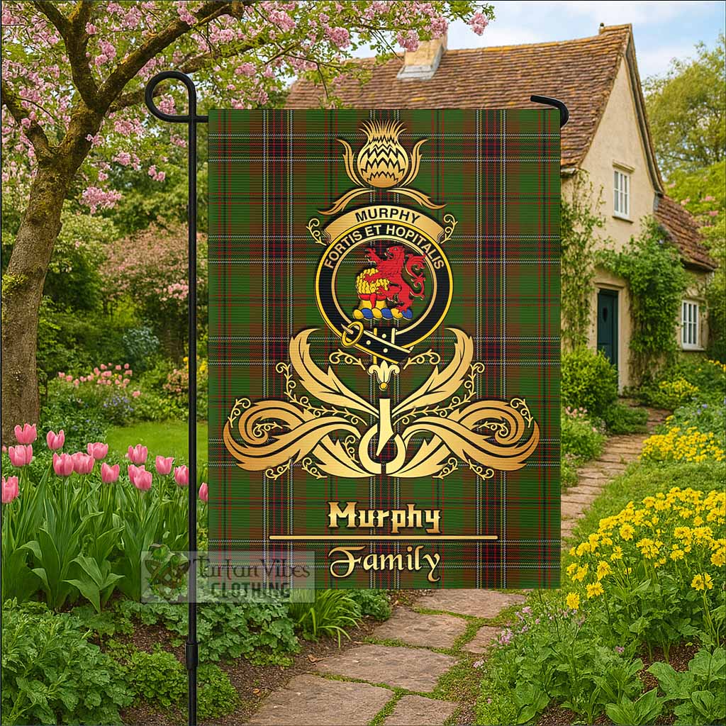Murphy Tartan Garden Flag with Highland Thistle Cherish Family Crest Style - Tartan Vibes Clothing