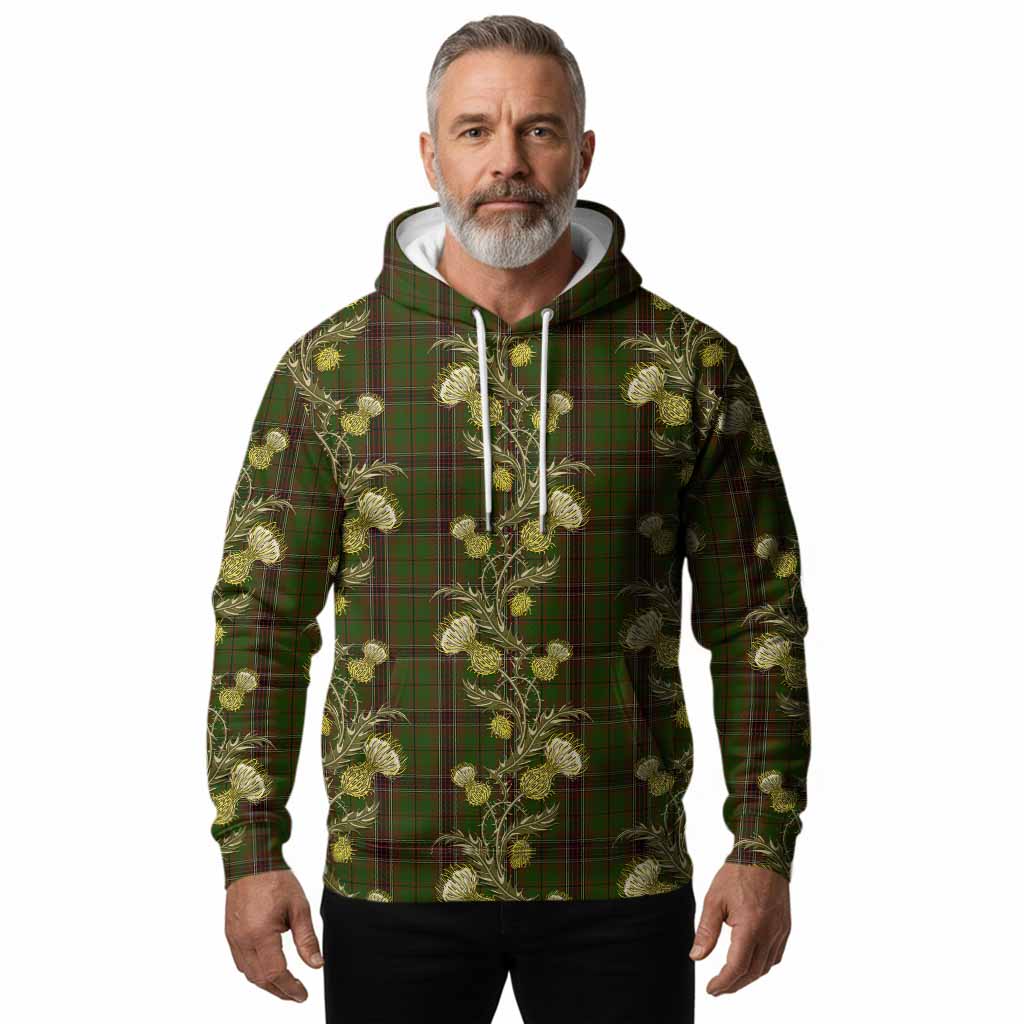 Murphy Tartan Hoodie Seamless Scottish Thistle Flowers