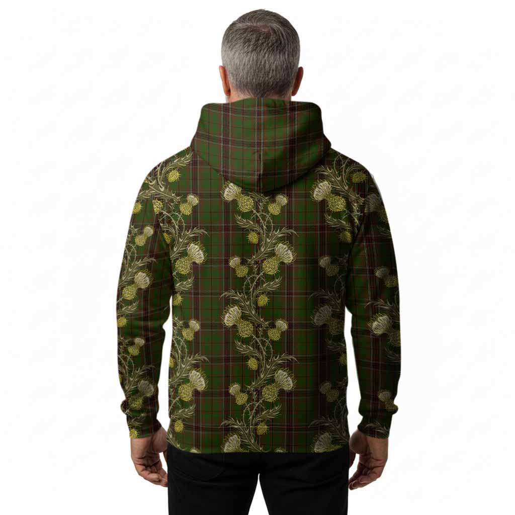 Murphy Tartan Hoodie Seamless Scottish Thistle Flowers