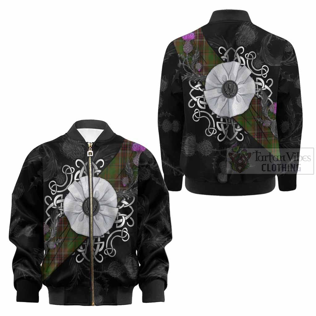 Murphy Tartan Kid Bomber Jacket Jacobite White Rose - Tartan Vibes Clothing