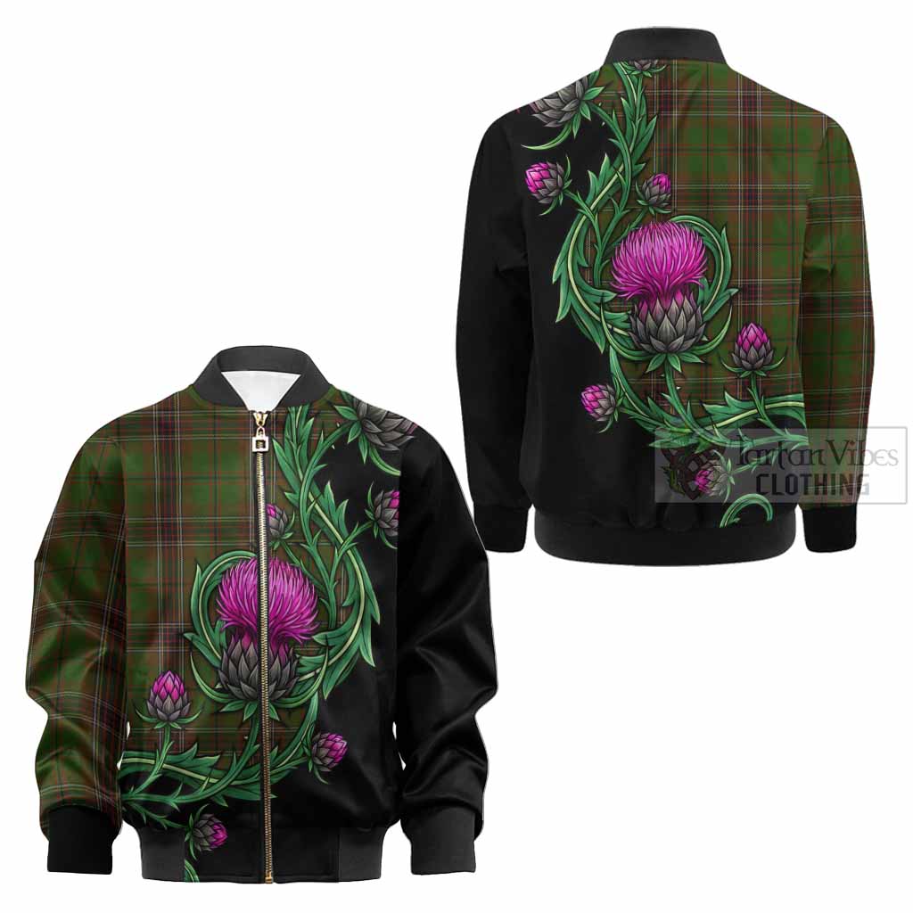 Murphy Tartan Kid Bomber Jacket Resilient Scottish Thistle - Tartan Vibes Clothing