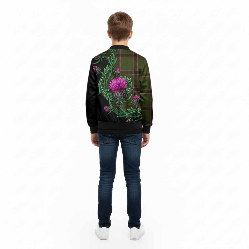 Murphy Tartan Kid Bomber Jacket Resilient Scottish Thistle - Tartan Vibes Clothing