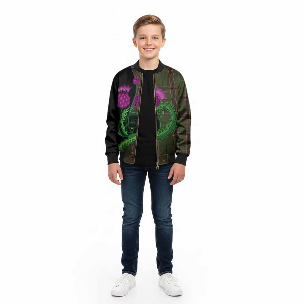 Murphy Tartan Kid Bomber Jacket Traditional Scottish Thistle - Tartan Vibes Clothing
