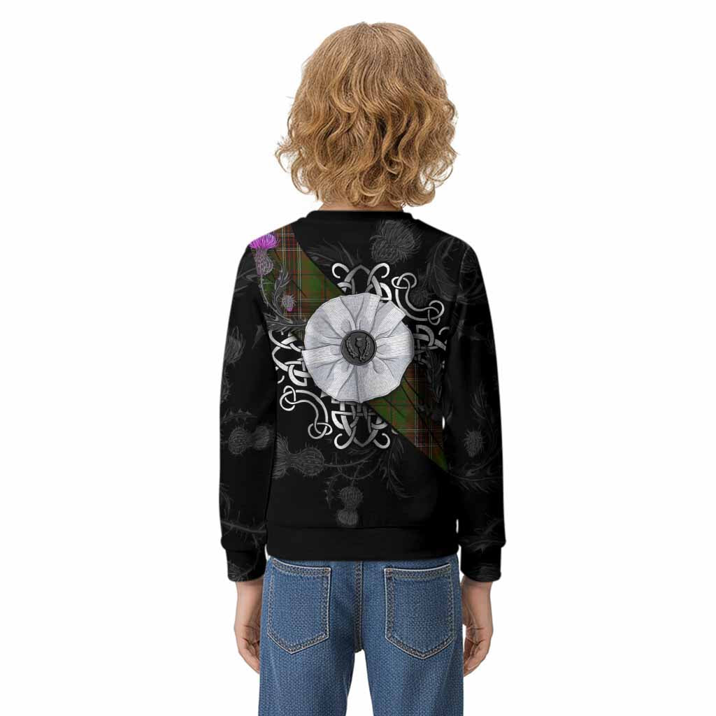 Murphy Tartan Kid Knitted Sweatshirt Jacobite White Rose - Tartan Vibes Clothing