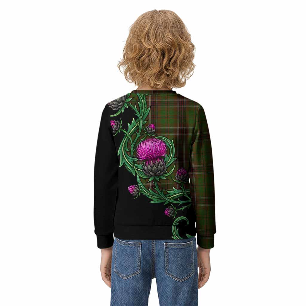Murphy Tartan Kid Knitted Sweatshirt Resilient Scottish Thistle - Tartan Vibes Clothing