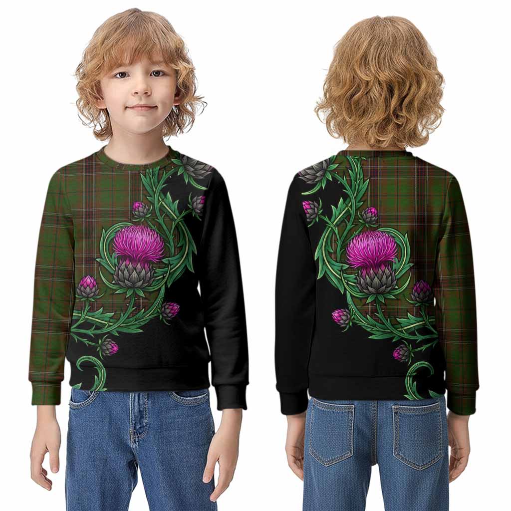 Murphy Tartan Kid Knitted Sweatshirt Resilient Scottish Thistle - Tartan Vibes Clothing