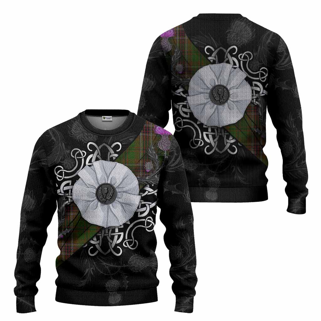 Murphy Tartan Knitted Sweater Jacobite White Rose - Tartan Vibes Clothing