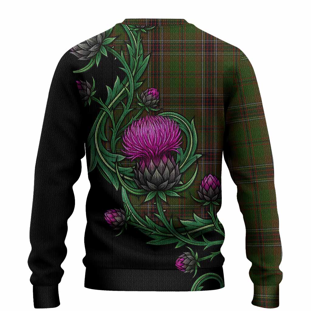 Murphy Tartan Knitted Sweater Resilient Scottish Thistle - Tartan Vibes Clothing
