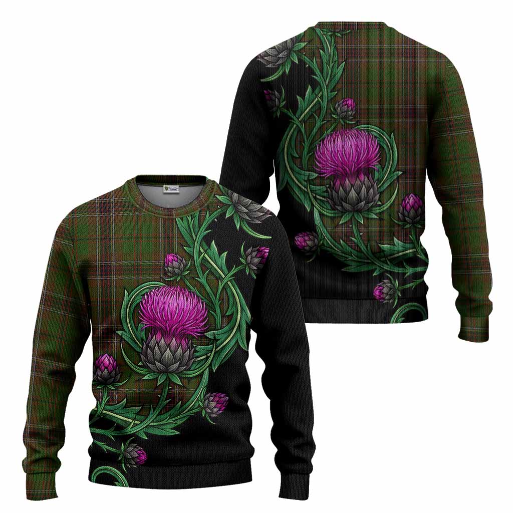 Murphy Tartan Knitted Sweater Resilient Scottish Thistle - Tartan Vibes Clothing