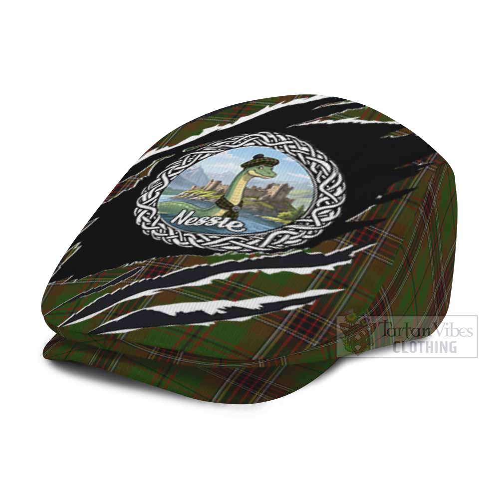 Murphy Tartan Loch Ness Monster Flat Cap, Jeff Cap Celtic Knot Nessie Art