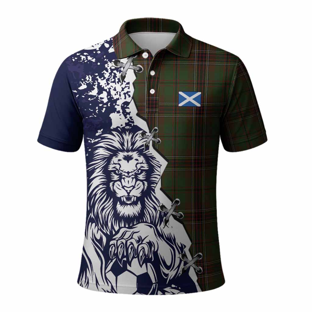 Murphy Tartan Scottish Polo Shirt Angry Lion With Soccer Ball Style