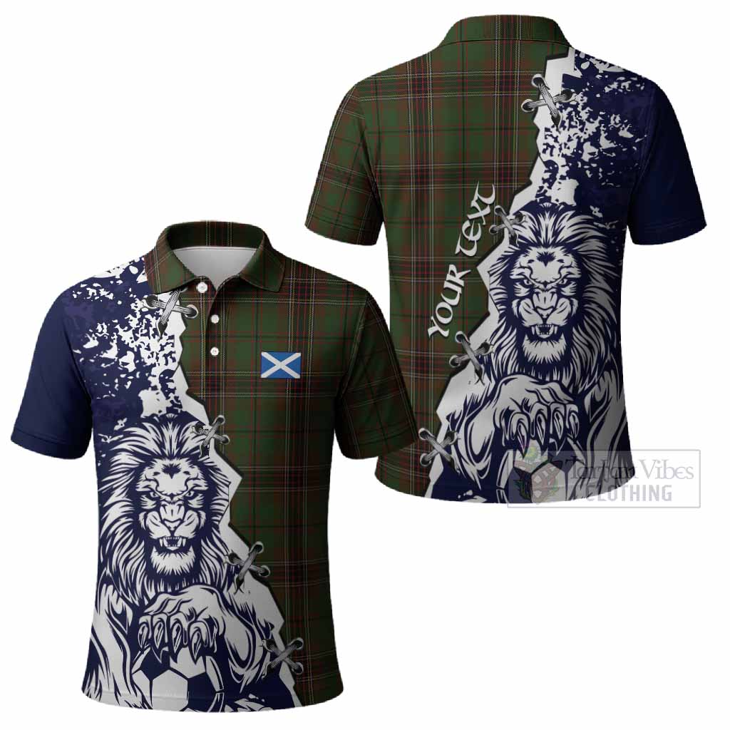 Murphy Tartan Scottish Polo Shirt Angry Lion With Soccer Ball Style