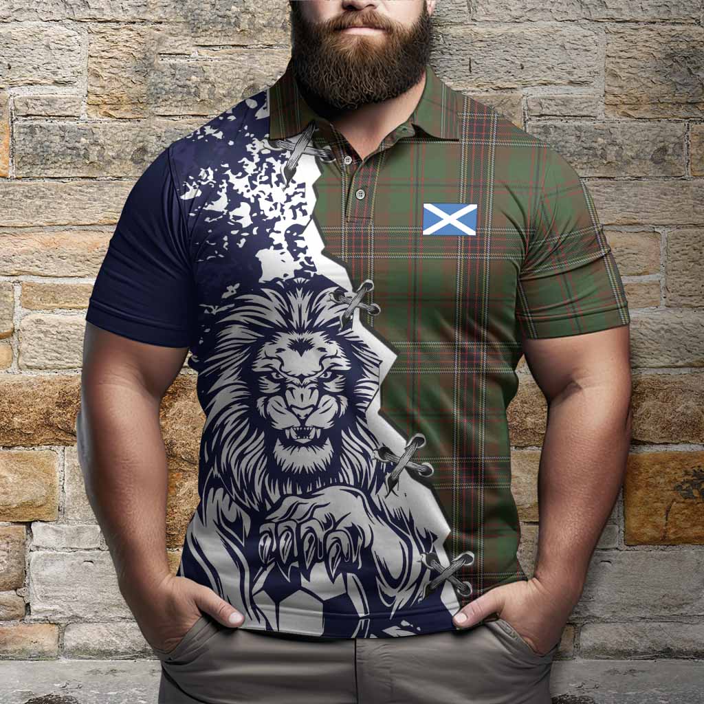 Murphy Tartan Scottish Polo Shirt Angry Lion With Soccer Ball Style