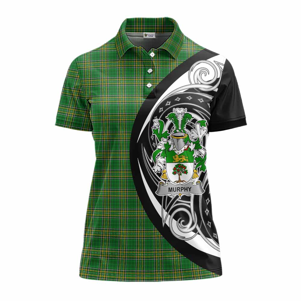 Tartan Vibes Clothing Murphy (Wexford) Irish Clan Women's Polo Shirt Celtic Circle Style