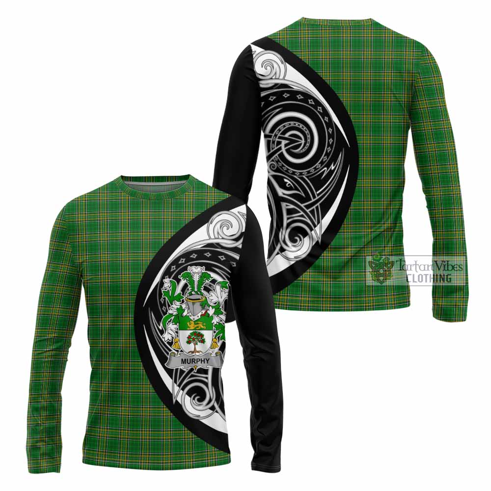 Tartan Vibes Clothing Murphy (Wexford) Irish Clan Long Sleeve T-Shirt Celtic Circle Style