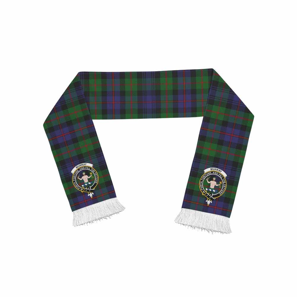 Tartan Vibes Clothing Murray Tartan Ruffneck Scarf with Family Crest