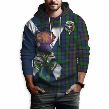 Murray Tartan Family Crest Hoodie Scottish Thistle Celtic Inspired