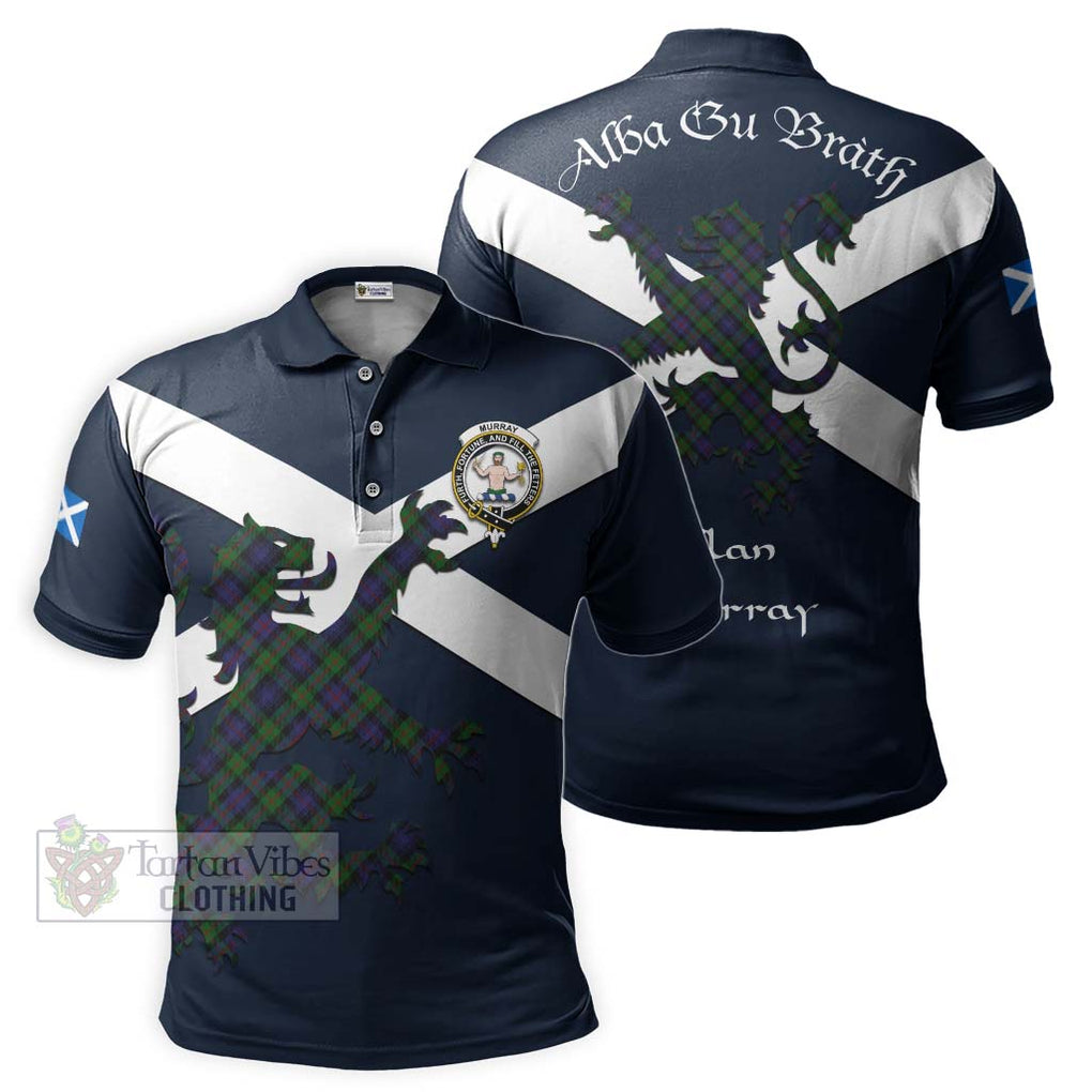 Tartan Vibes Clothing Murray Tartan Lion Rampant Polo Shirt – Proudly Display Your Heritage with Alba Gu Brath and Clan Name