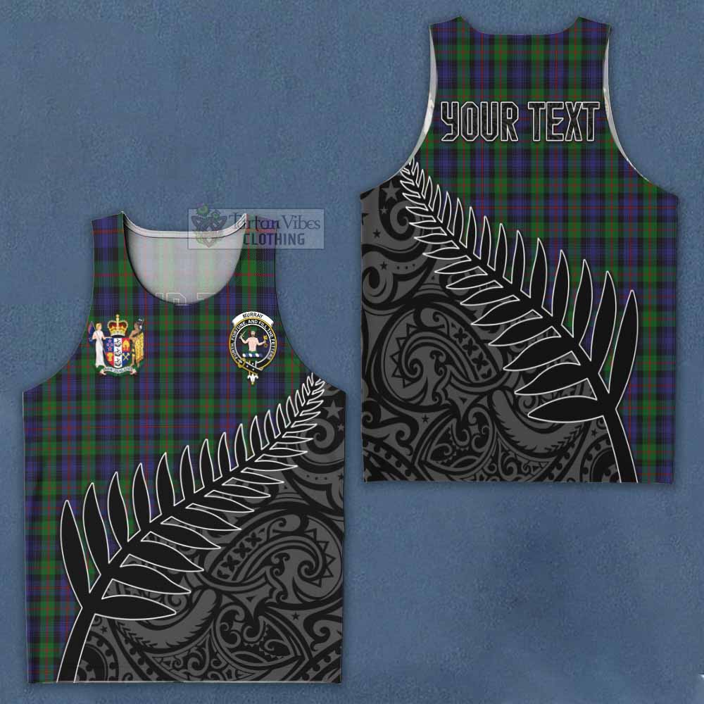 Tartan Vibes Clothing Murray Crest Tartan Men's Tank Top with New Zealand Silver Fern Half Style