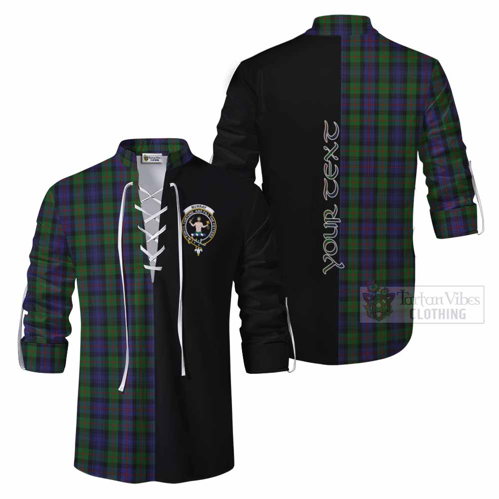 Tartan Vibes Clothing Murray Tartan Ghillie Kilt Shirt with Family Crest and Half Of Me Style