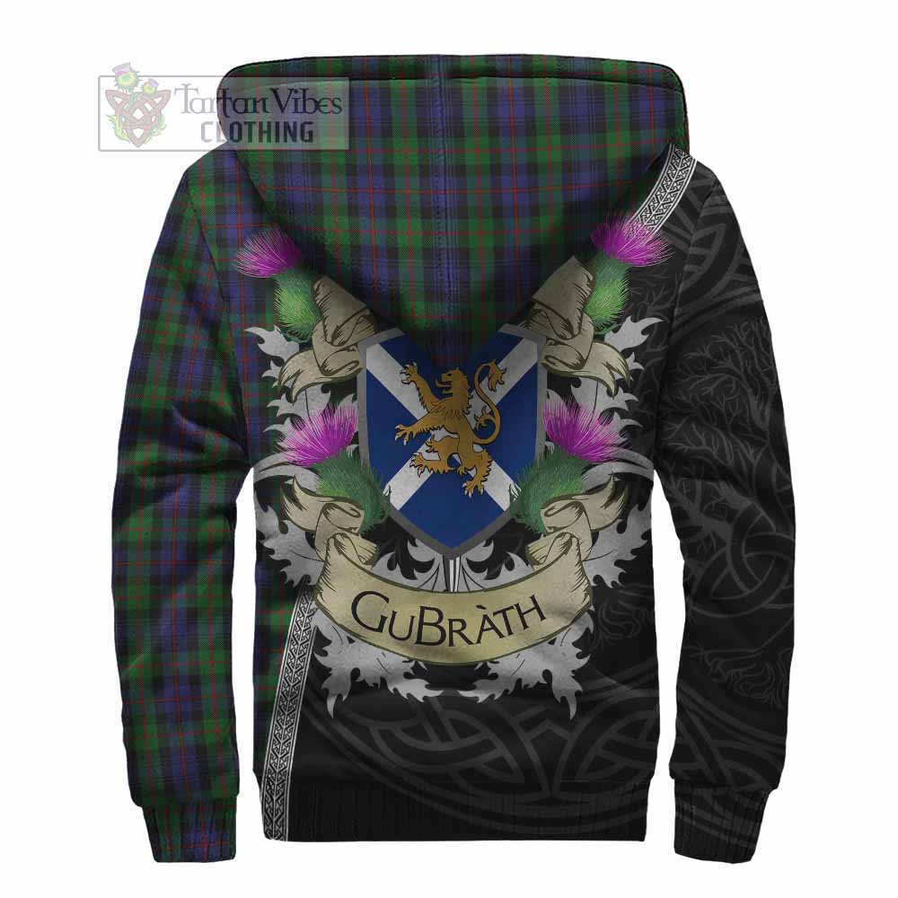 Tartan Vibes Clothing Murray Tartan Family Crest Sherpa Hoodie Lion Rampant Royal Thistle Shield Celtic Inspired