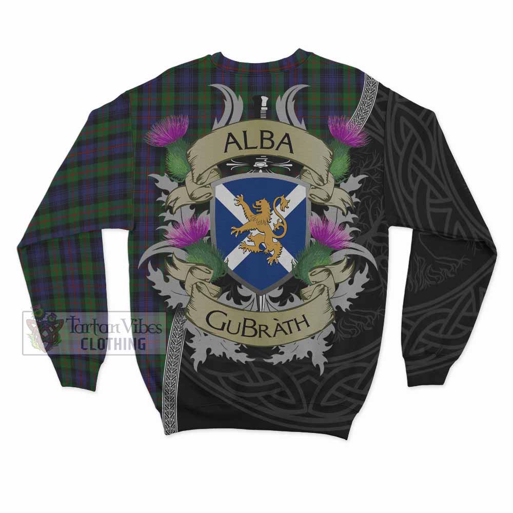 Tartan Vibes Clothing Murray Tartan Family Crest Sweatshirt Lion Rampant Royal Thistle Shield Celtic Inspired