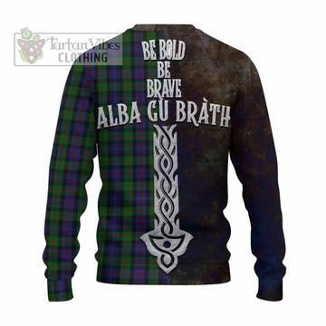 Murray Tartan Family Crest Knitted Sweater Alba Gu Brath Be Brave Lion Ancient Style
