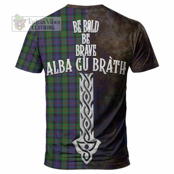 Murray Tartan Family Crest T-Shirt Alba Gu Brath Be Brave Lion Ancient Style