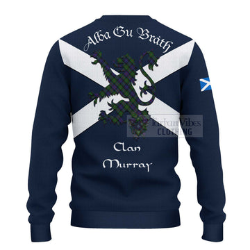 Tartan Vibes Clothing Murray Tartan Lion Rampant Knitted Sweater – Proudly Display Your Heritage with Alba Gu Brath and Clan Name